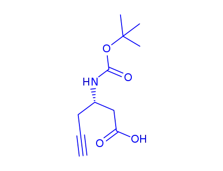 Molecular Structure of 270596-47-9 (BOC-(S)-3-AMINO-5-HEXYNOIC ACID)