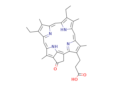 3-Phorbinepropanoicacid, 3,4-didehydro-9,14-diethyl-4,8,13,18-tetramethyl-20-oxo-