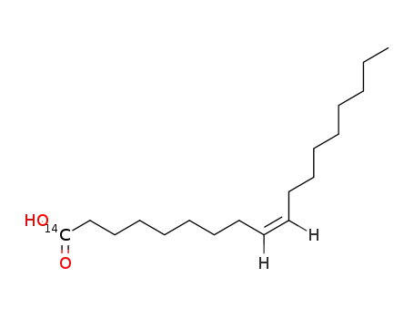 Molecular Structure of 3343-81-5 (OLEIC ACID, [1-14C])
