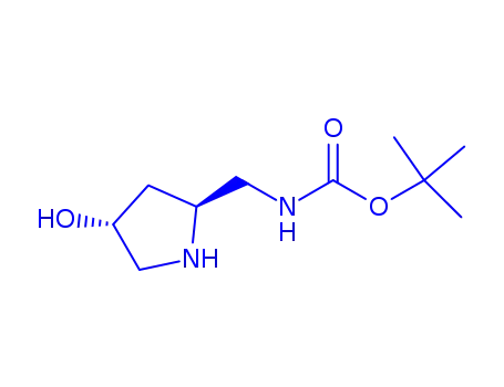 Molecular Structure of 336192-13-3 (Carbamic acid, [[(2R,4S)-4-hydroxy-2-pyrrolidinyl]methyl]-, 1,1-dimethylethyl)