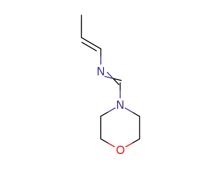 Molecular Structure of 33483-34-0 (Morpholine,  4-(N-propenylformimidoyl)-  (8CI))
