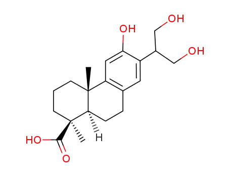 Molecular Structure of 32630-75-4 ((1S)-1,2,3,4,4a,9,10,10aα-Octahydro-6-hydroxy-7-[2-hydroxy-1-(hydroxymethyl)ethyl]-1,4aβ-dimethyl-1β-phenanthrenecarboxylic acid)