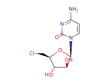 Molecular Structure of 32659-31-7 (5'-chloro-5'-deoxyarabinosylcytosine)
