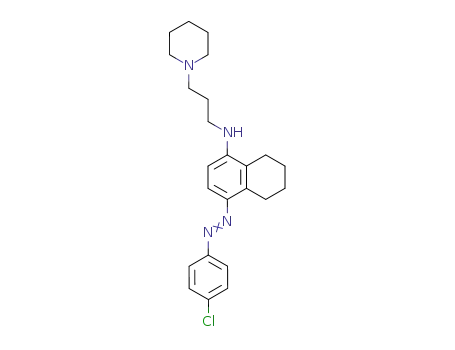 Molecular Structure of 3365-99-9 (1-[3-[[4-[(p-Chlorophenyl)azo]-5,6,7,8-tetrahydronaphthalen-1-yl]amino]propyl]piperidine)