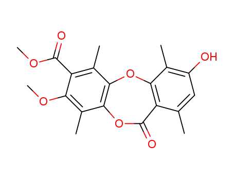 methyl 3-hydroxy-8-methoxy-1,4,6,9-tetramethyl-11-oxo-11H-dibenzo<b,e><1,4>dioxepin-7-carboxylate