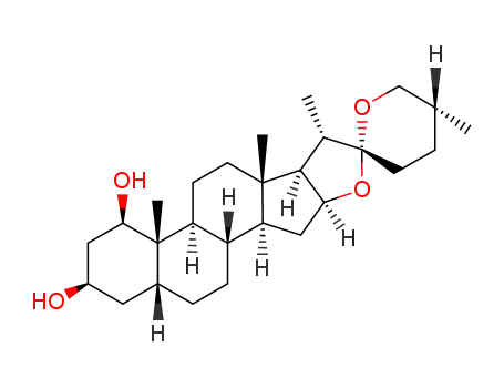 Molecular Structure of 472-10-6 ((25R)-5β-Spirostane-1β,3β-diol)