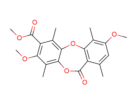 11H-Dibenzo[b,e][1,4]dioxepin-7-carboxylic acid, 3,8-dimethoxy-1,4,6,9-tetramethyl-11-oxo-, methyl ester