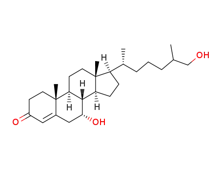 Molecular Structure of 4675-38-1 (7 alpha,26-dihydroxy-4-cholesten-3-one)