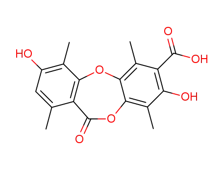 1,4,6,9-Tetramethyl-3,8-dihydroxy-11-oxo-11H-dibenzo[b,e][1,4]dioxepin-7-carboxylic acid