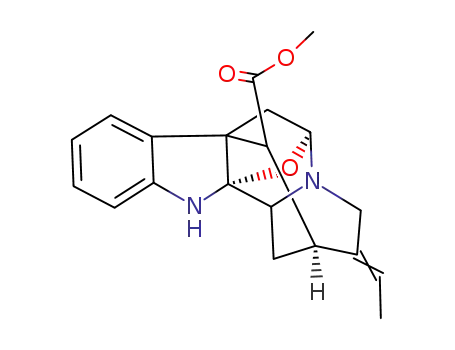 Molecular Structure of 4684-32-6 (2α,5α-Epoxy-1,2-dihydroakuammilan-17-oic acid methyl ester)