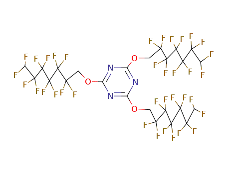 Molecular Structure of 464-34-6 (2,4,6-tris[(2,2,3,3,4,4,5,5,6,6,7,7-dodecafluoroheptyl)oxy]-1,3,5-triazine)