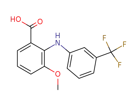 Molecular Structure of 39062-58-3 (Benzoic  acid,  3-methoxy-2-[[3-(trifluoromethyl)phenyl]amino]-)