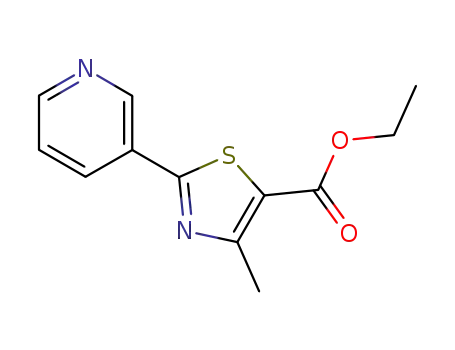 Molecular Structure of 39091-00-4 (ETHYL 4-METHYL-2-PYRIDIN-3-YL-1,3-THIAZOLE-5-CARBOXYLATE)