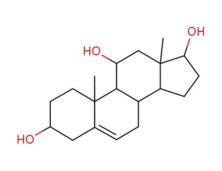 Molecular Structure of 3924-22-9 (11-BETA-HYDROXYANDROSTENEDIOL)
