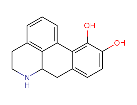 478-76-2,R(-)-NORAPOMORPHINE HBR,4H-Dibenzo[de,g]quinoline-10,11-diol,5,6,6a,7-tetrahydro-, (R)-; 6ab-Noraporphine-10,11-diol (8CI); (-)-Norapomorphine; Norapomorphin;Norapomorphine; R-(-)-Norapomorphine