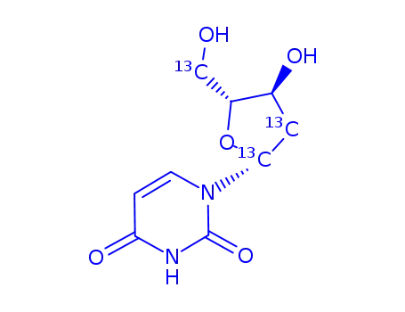 Molecular Structure of 478510-85-9 ([1'-13C]2'-DEOXYURIDINE)