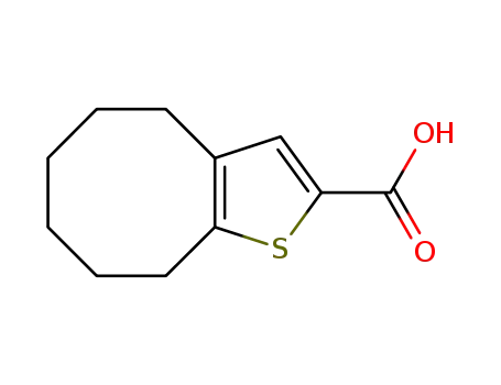 Molecular Structure of 40133-09-3 (4,5,6,7,8,9-HEXAHYDROCYCLOOCTA[B]THIOPHENE-2-CARBOXYLIC ACID)