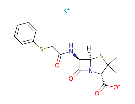 4803-45-6,6α-[[(Phenylthio)acetyl]amino]penicillanic acid potassium salt,Thiphencillin potassium;Thiphencillin potassium (USAN);