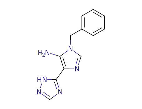 Molecular Structure of 4022-91-7 (1-benzyl-4-(1H-1,2,4-triazol-5-yl)-1H-imidazol-5-amine)