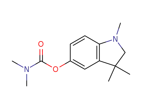 Molecular Structure of 80589-35-1 (N,N-dimethylcarbamic acid 2,3-dihydro-1,3,3-trimethylindol-5-yl ester)