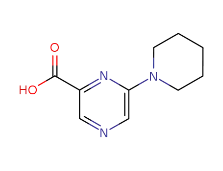 Molecular Structure of 40262-68-8 (6-PIPERIDIN-1-YLPYRAZINE-2-CARBOXYLIC ACID)