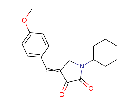 2,3-Pyrrolidinedione,1-cyclohexyl-4-[(4-methoxyphenyl)methylene]-
