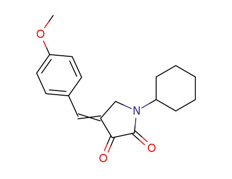 Molecular Structure of 4805-30-5 (1-cyclohexyl-4-(4-methoxybenzylidene)pyrrolidine-2,3-dione)