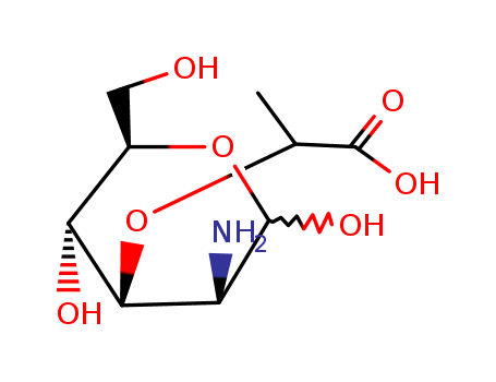 24874-28-0,D-Galactose,2-amino-3-O-[(1R)-1-carboxyethyl]-2-deoxy-,Galactopyranose,2-amino-3-O-(D-1-carboxyethyl)-2-deoxy-, D- (8CI);2-Amino-3-O-(D-1-carboxyethyl)-2-deoxy-D-galactopyranose; D-Galactomuramicacid; Galactomuramic acid