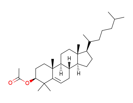 Molecular Structure of 4057-03-8 (4,4-dimethylcholest-5-en-3-yl acetate)