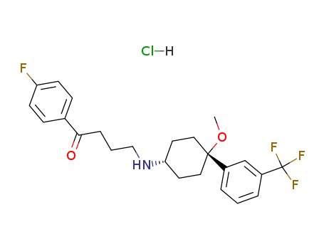 1-Butanone,1-(4-fluorophenyl)-4-[[4-methoxy-4-[3-(trifluoromethyl)phenyl]cyclohexyl]amino]-,hydrochloride, cis- (9CI)