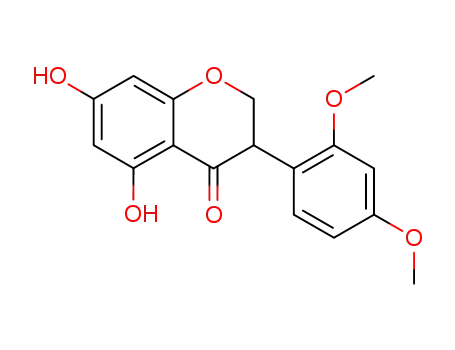 Molecular Structure of 482-01-9 (3-(2,4-dimethoxyphenyl)-5,7-dihydroxy-chroman-4-one)