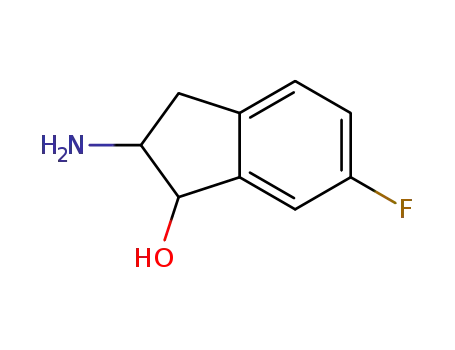 Molecular Structure of 403860-39-9 (2-AMINO-6-FLUORO-INDAN-1-OL HYDROCHLORIDE)