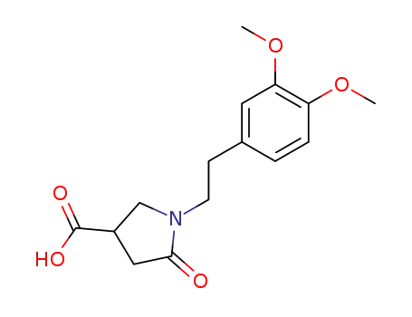 Molecular Structure of 85263-80-5 (1-(3,4-DIMETHOXYPHENETHYL)-5-OXO-3-PYRROLIDINECARBOXYLIC ACID)