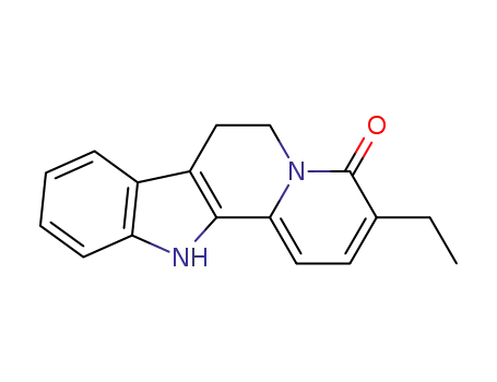 Molecular Structure of 69303-10-2 (Indolo[2,3-a]quinolizin-4(6H)-one, 3-ethyl-7,12-dihydro-)