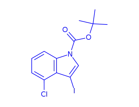 Molecular Structure of 406170-08-9 (4-CHLORO-3-IODOINDOLE-1-CARBOXYLIC ACID TERT-BUTYL ESTER)