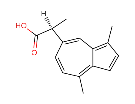 Molecular Structure of 489-87-2 ((2S)-2-(3,8-dimethylazulen-5-yl)propanoic acid)