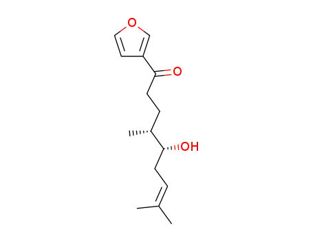Molecular Structure of 155203-53-5 ((4R,5R)-4,8-dimethyl-1-(3'-furyl)-5-hydroxy-6-nonen-1-one)