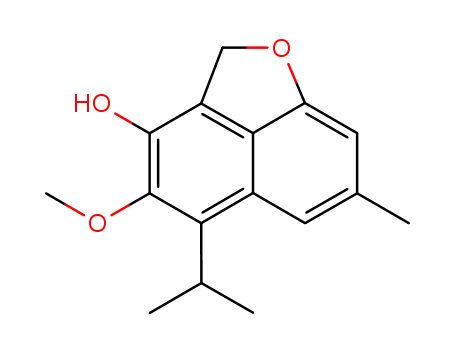 Molecular Structure of 40817-06-9 (4-Methoxy-5-isopropyl-7-methyl-2H-naphtho[1,8-bc]furan-3-ol)