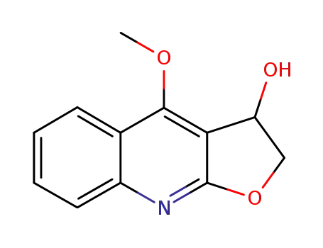 Molecular Structure of 74121-01-0 (2,3-Dihydro-3-hydroxy-4-methoxyfuro<2,3-b>quinoline)