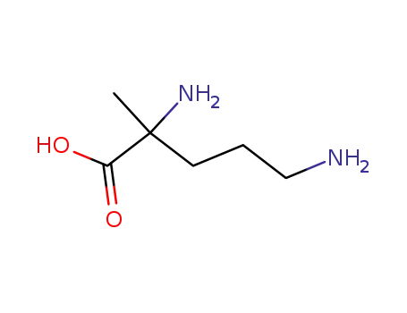 Molecular Structure of 48047-95-6 (L-Ornithine, 2-methyl- (9CI))