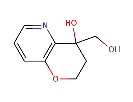 Molecular Structure of 405174-47-2 (4-Hydroxymethyl-3,4-dihydro-2H-pyrano[3,2-b]pyridin-4-ol)