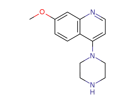Molecular Structure of 4038-97-5 (7-METHOXY-4-(PIPERAZIN-1-YL)QUINOLINE)