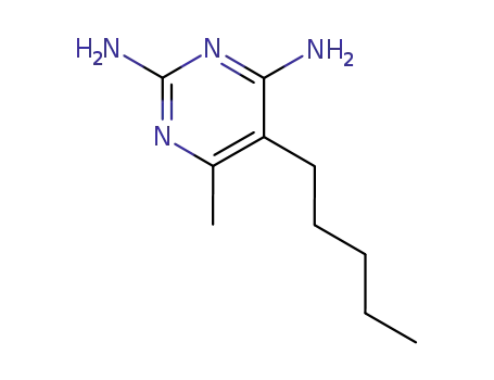 Molecular Structure of 4038-47-5 (6-methyl-5-pentylpyrimidine-2,4-diamine)