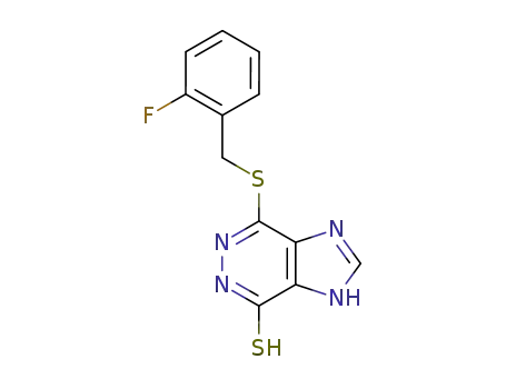 Molecular Structure of 4099-25-6 (7-[(2-fluorobenzyl)sulfanyl]-5,6-dihydro-4H-imidazo[4,5-d]pyridazine-4-thione)