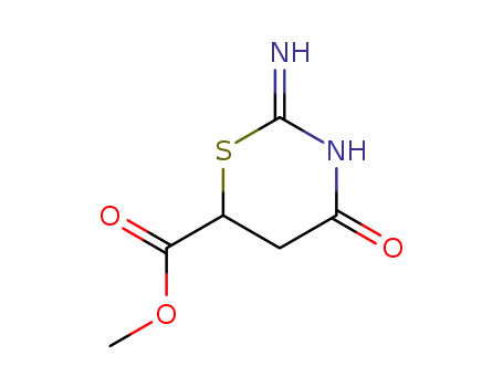 Molecular Structure of 412341-37-8 (4H-1,3-Thiazine-6-carboxylicacid,2-amino-5,6-dihydro-4-oxo-,methylester)