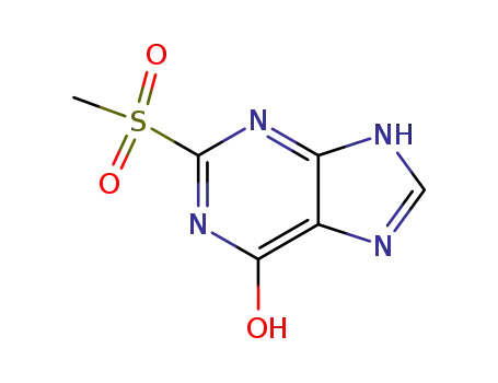 Molecular Structure of 41286-86-6 (2-(methylsulfonyl)-3,5-dihydro-6H-purin-6-one)