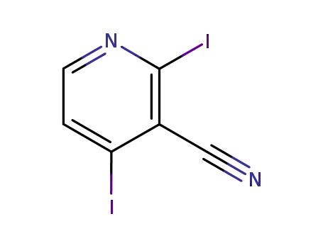 Molecular Structure of 827616-54-6 (2,4-DIIODOPYRIDINE-3-CARBONITRILE)
