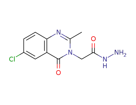 Molecular Structure of 40889-46-1 (2-(6-chloro-2-methyl-4-oxoquinazolin-3(4H)-yl)acetohydrazide)