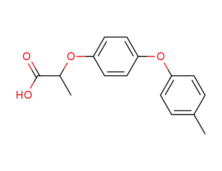 Molecular Structure of 40843-28-5 (Propanoic acid, 2-[4-(4-methylphenoxy)phenoxy]-)