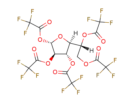 Trifluoro-acetic acid (2S,3S,4R,5S)-2-[(R)-1,2-bis-(2,2,2-trifluoro-acetoxy)-ethyl]-4,5-bis-(2,2,2-trifluoro-acetoxy)-tetrahydro-furan-3-yl ester